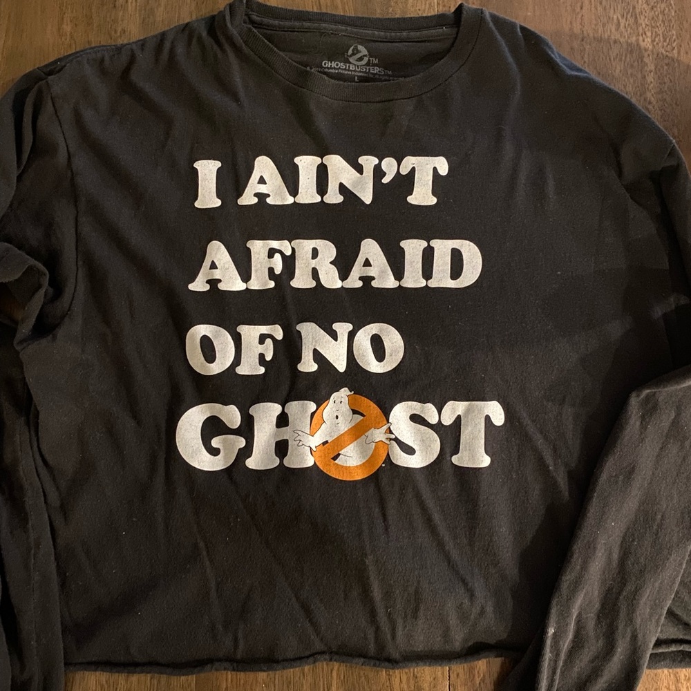 Women’s Ghostbusters I Ain’t Afraid of No Ghost Long Sleece Tee